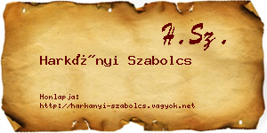 Harkányi Szabolcs névjegykártya